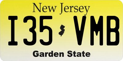 NJ license plate I35VMB