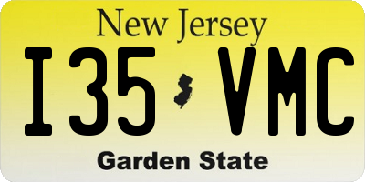 NJ license plate I35VMC