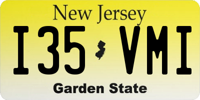 NJ license plate I35VMI
