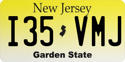 NJ license plate I35VMJ