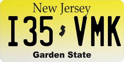 NJ license plate I35VMK