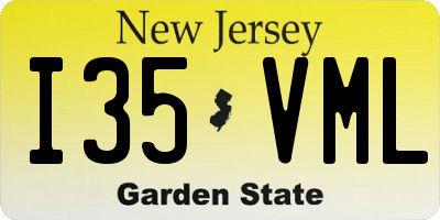 NJ license plate I35VML