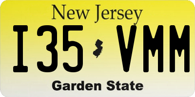 NJ license plate I35VMM