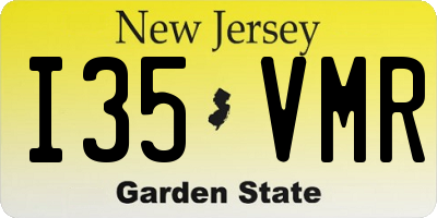 NJ license plate I35VMR