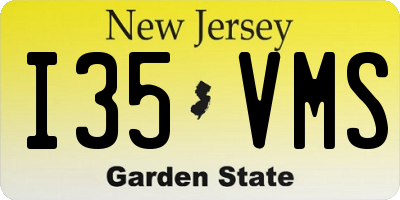 NJ license plate I35VMS