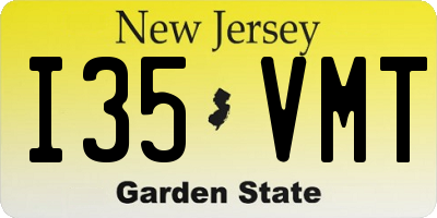NJ license plate I35VMT