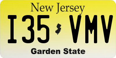 NJ license plate I35VMV