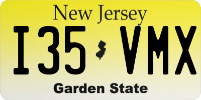 NJ license plate I35VMX