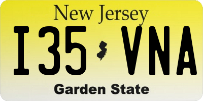 NJ license plate I35VNA