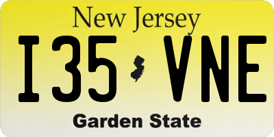 NJ license plate I35VNE