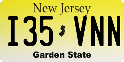 NJ license plate I35VNN