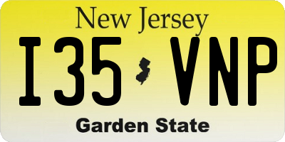 NJ license plate I35VNP