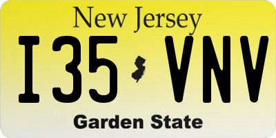 NJ license plate I35VNV
