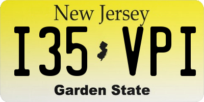 NJ license plate I35VPI