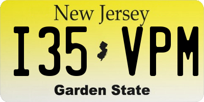 NJ license plate I35VPM
