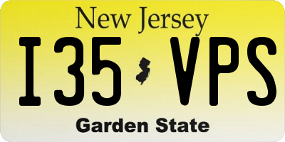 NJ license plate I35VPS