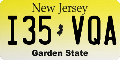 NJ license plate I35VQA