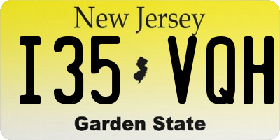 NJ license plate I35VQH