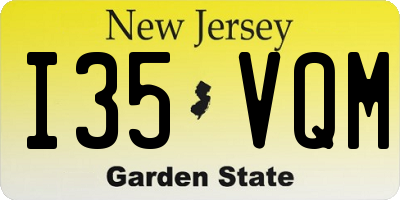 NJ license plate I35VQM