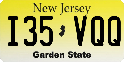 NJ license plate I35VQQ