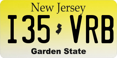 NJ license plate I35VRB