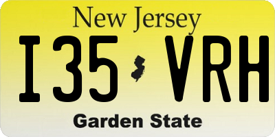 NJ license plate I35VRH