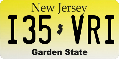 NJ license plate I35VRI