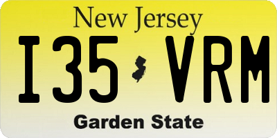 NJ license plate I35VRM