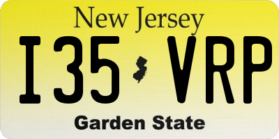 NJ license plate I35VRP