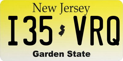 NJ license plate I35VRQ