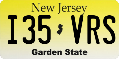 NJ license plate I35VRS
