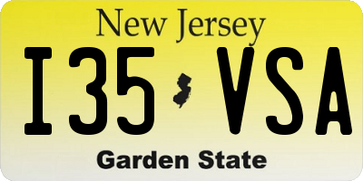 NJ license plate I35VSA