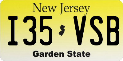 NJ license plate I35VSB