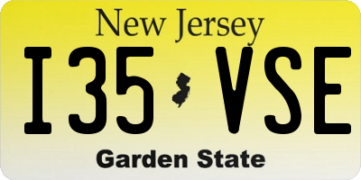 NJ license plate I35VSE