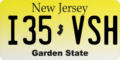 NJ license plate I35VSH
