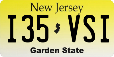 NJ license plate I35VSI