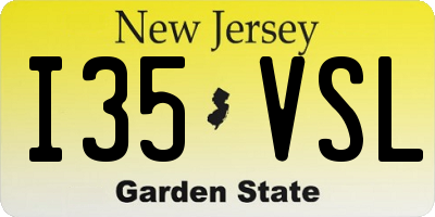 NJ license plate I35VSL
