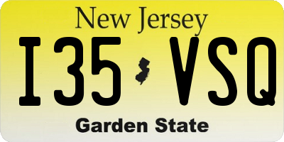 NJ license plate I35VSQ