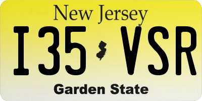 NJ license plate I35VSR