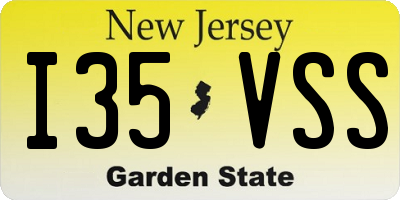 NJ license plate I35VSS