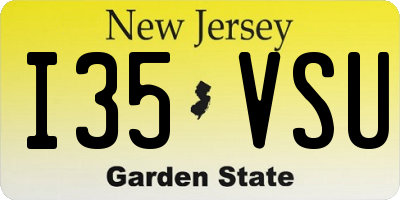 NJ license plate I35VSU