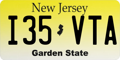NJ license plate I35VTA