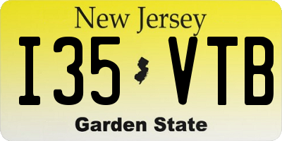 NJ license plate I35VTB