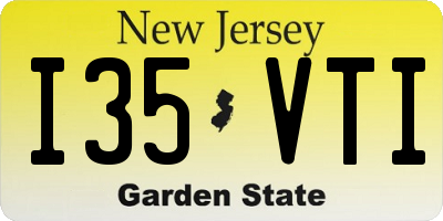 NJ license plate I35VTI
