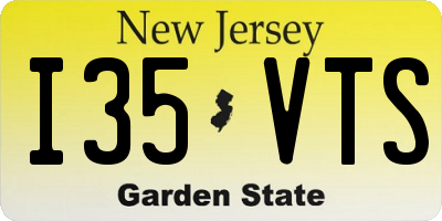 NJ license plate I35VTS
