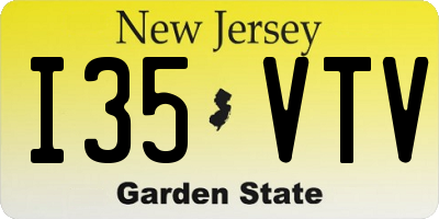 NJ license plate I35VTV