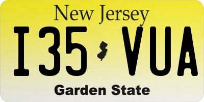 NJ license plate I35VUA