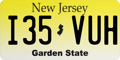 NJ license plate I35VUH