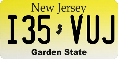 NJ license plate I35VUJ