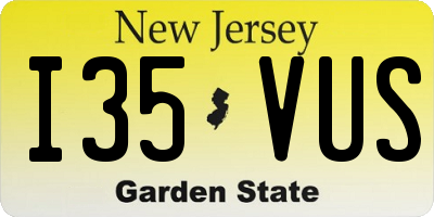 NJ license plate I35VUS